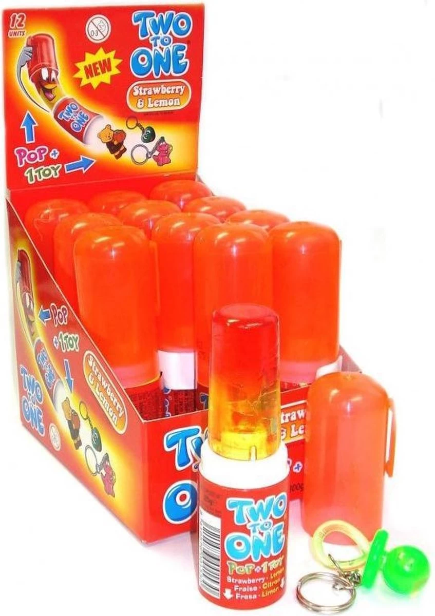 Merkloos Two To One Strawberry Lemon, Doos 12 Stuks