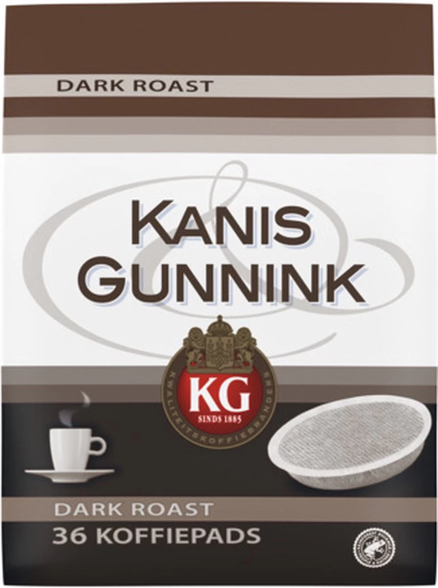 Kanis & Gunnink Dark Roast Koffiepads - 10 X 36 Pads - Afbeelding 5