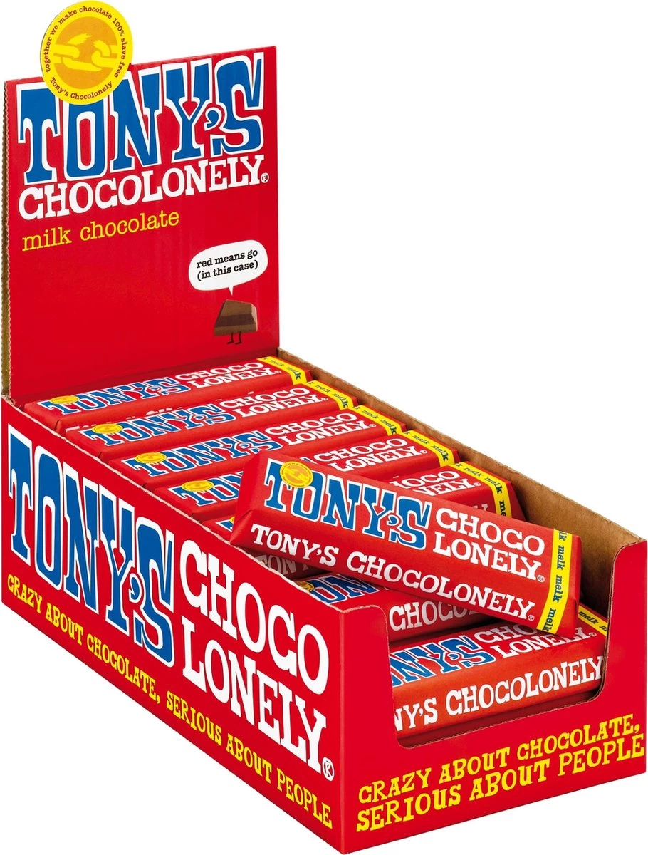 Tony's Chocolonely Chocolade Reep Melk - 35 X 50 Gram