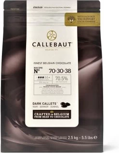 Callebaut Chocolade Callets - Extra Puur (70,5%) - 2,5 Kg