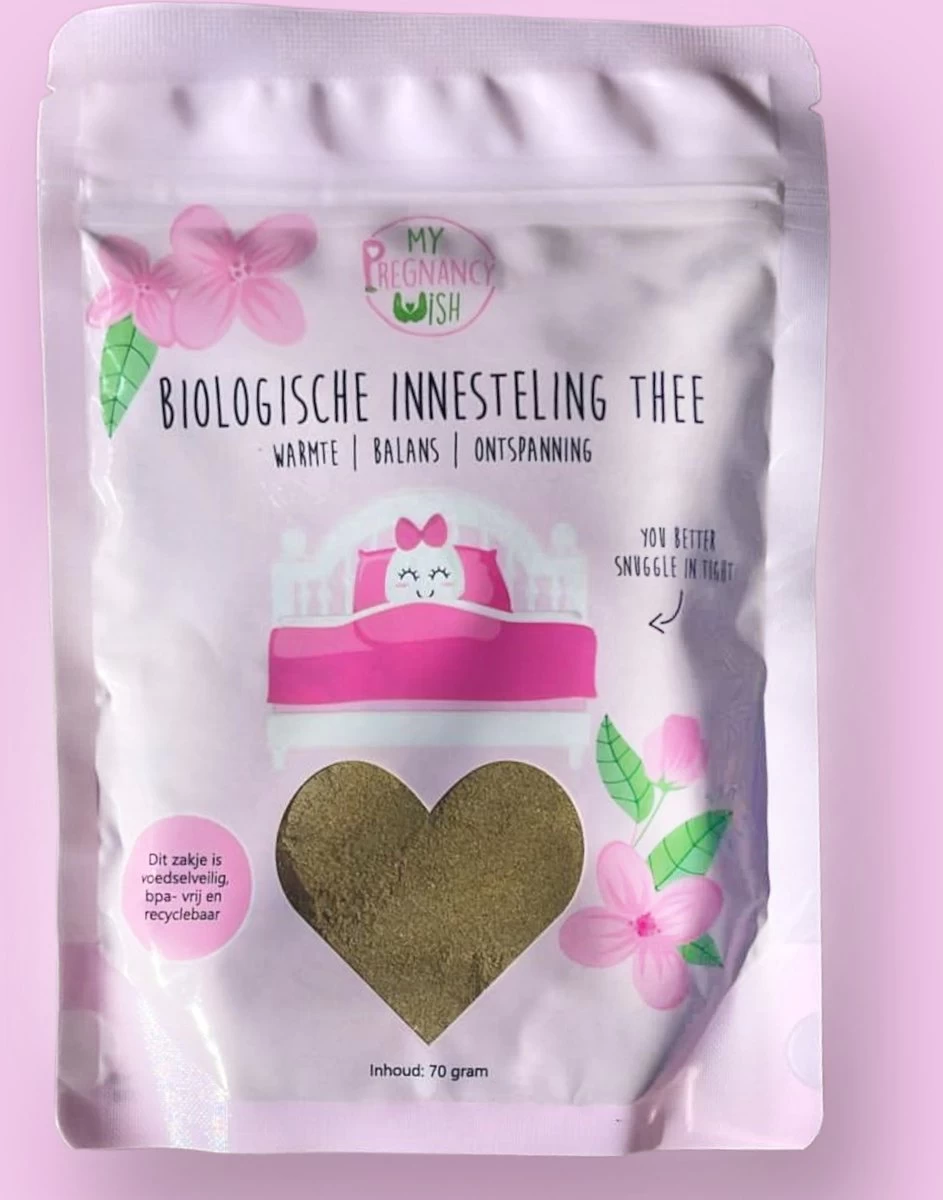 Biologische Innesteling Thee, Zwanger Worden, Innesteling Bevorderen, Innesteling Stimuleren, Vruchtbaarheid Verbeteren, Fertiliteit, IVF, ICSI, IUI, Ontspannen Baarmoeder, Warmte, Bloedcirculatie, Hormoonbalans