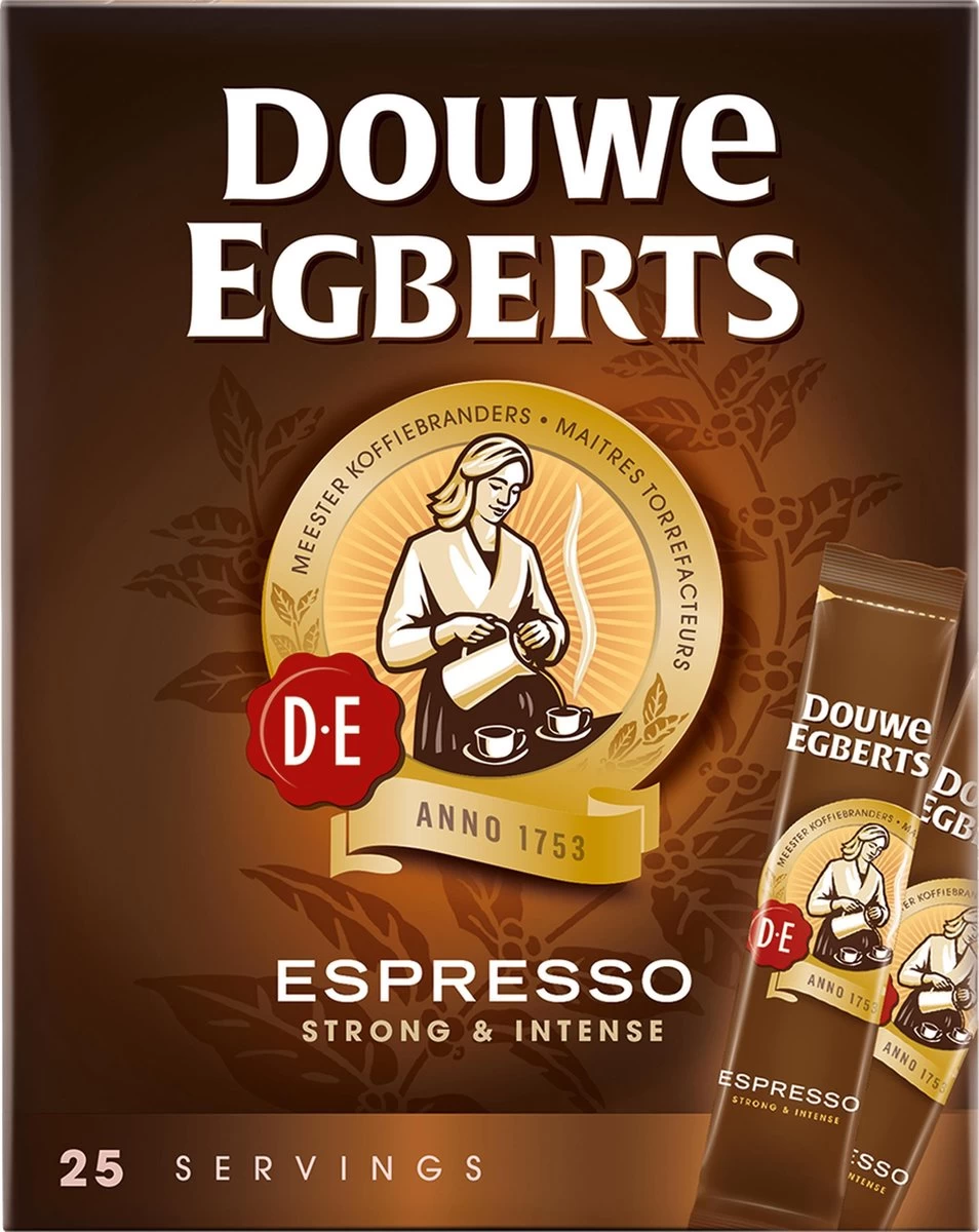 Douwe Egberts Espresso Sticks Oploskoffie - 6 X 25 Zakjes - Afbeelding 7