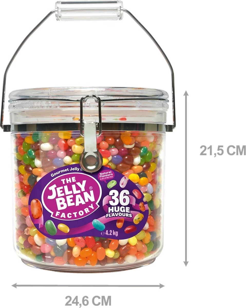 The Jelly Bean Factory Snoeppot 4,2 Kg Snoep - 36 Huge Flavours Jelly Beans - Cadeau - Afbeelding 2