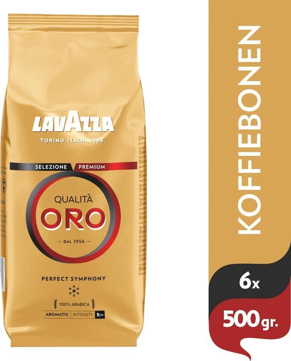 Lavazza Qualità Oro Koffiebonen 6 X 500g - Afbeelding 2