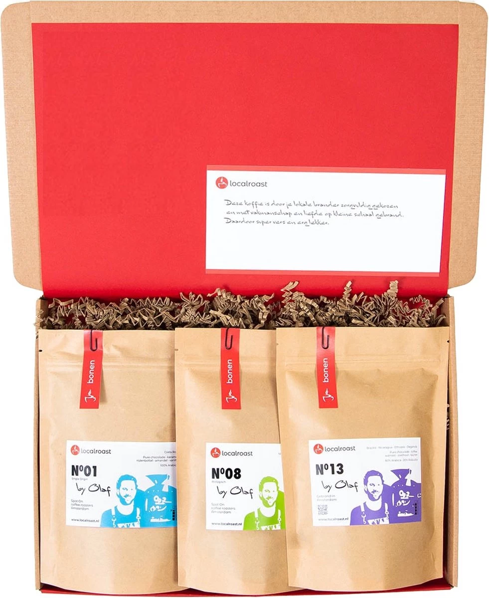 Localroast Koffie Proefpakket | Cadeaupakket | Vers Gebrand | Gemalen| Top Selectie| 3 X 200g | Direct Van Lokale Microbranderij - Afbeelding 2