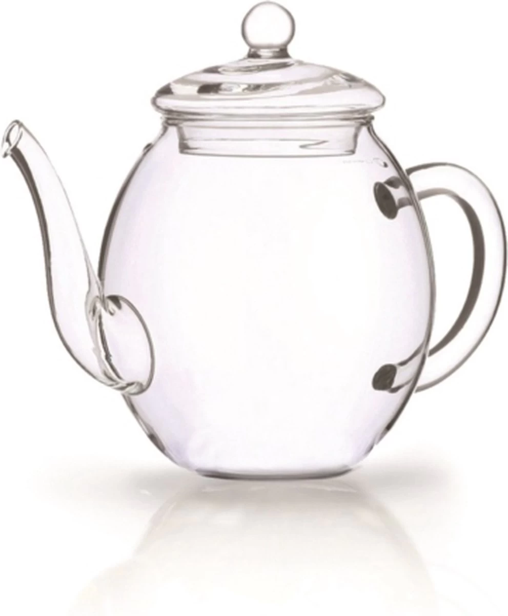 Creano Theebloemen Geschenkset Kadoverpakking Theebloemen En Glazen Theekan - Witte Theebloemen En Zwarte Theebloemen (6 Stuks) - Afbeelding 3