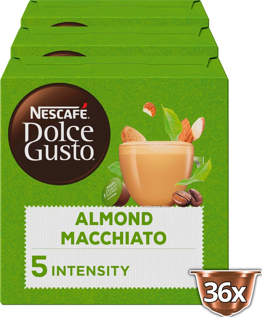 Nescafé Dolce Gusto Almond Macchiato Capsules - Vegan Koffie - 36 Koffiecups - Afbeelding 2